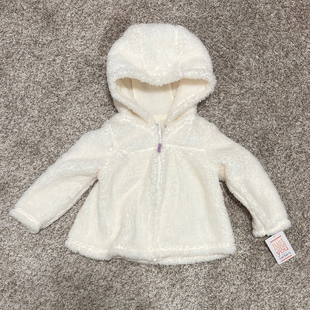 BRAND NEW Carter’s Cozy White Hooded Jacket